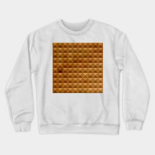 Bronze Brown Abstract Low Polygon Background Crewneck Sweatshirt